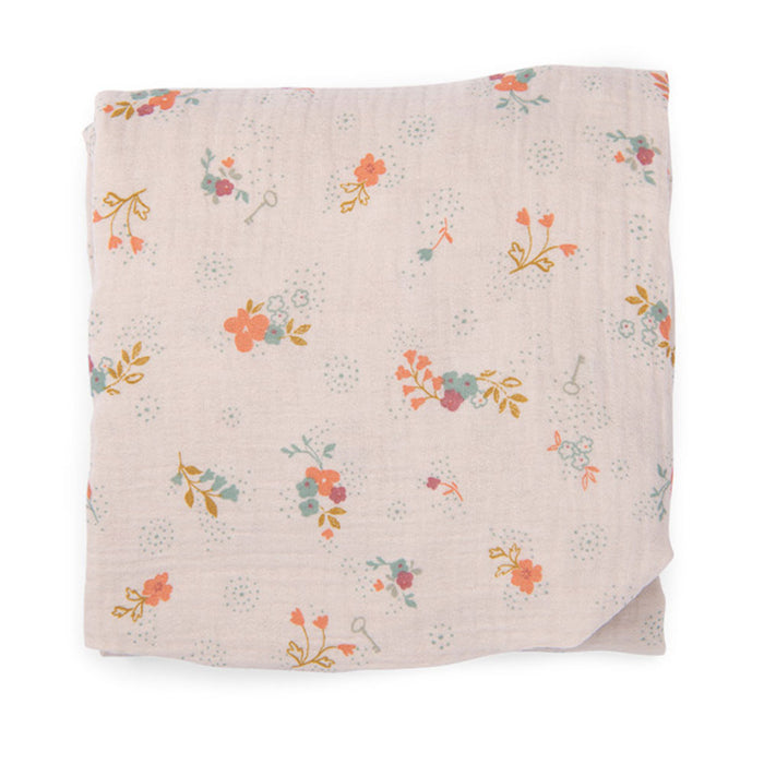 Moulin Roty Floral Fitted Cot Sheet 140 x 70cm
