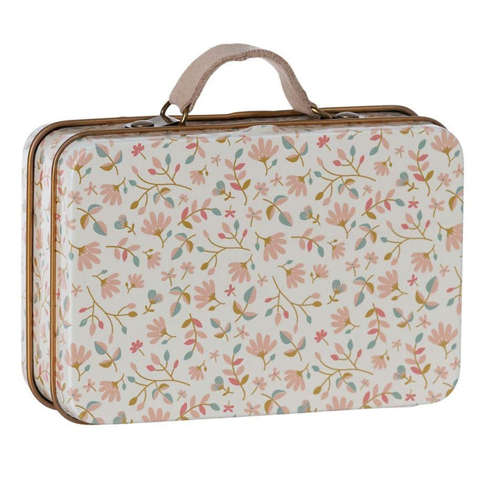 Maileg Little Metal Suitcase - Pink Flowers
