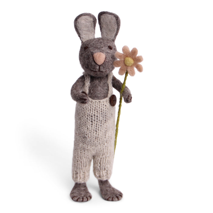En Gry & Sif little grey hare - romper & flower