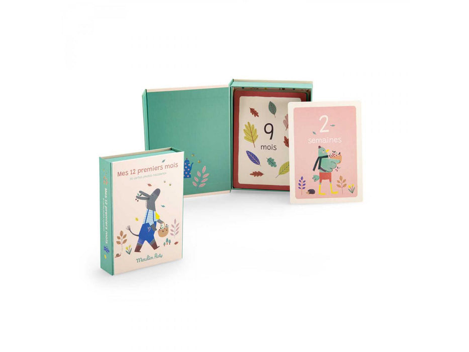 Moulin Roty Pomme des Bois 'My First 12 Months' card set