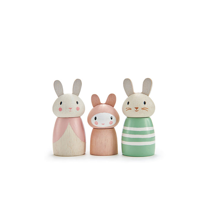 Wooden Bunny Family