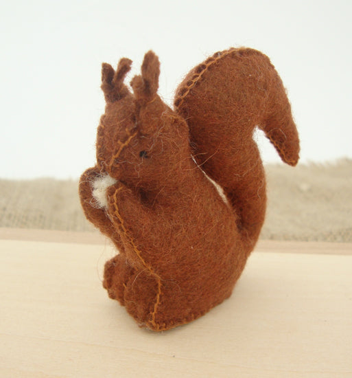 Handmade little felt squirrel