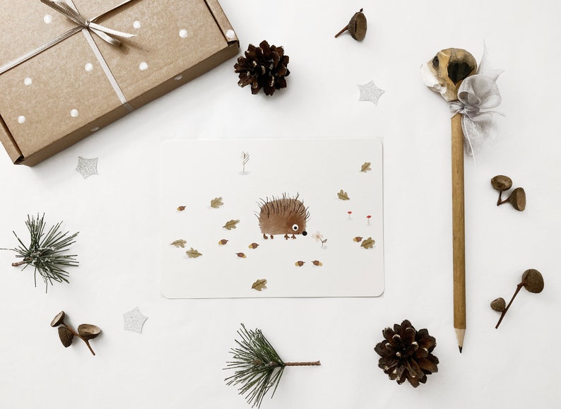 Postcard & Envelope - Little Hedgehog