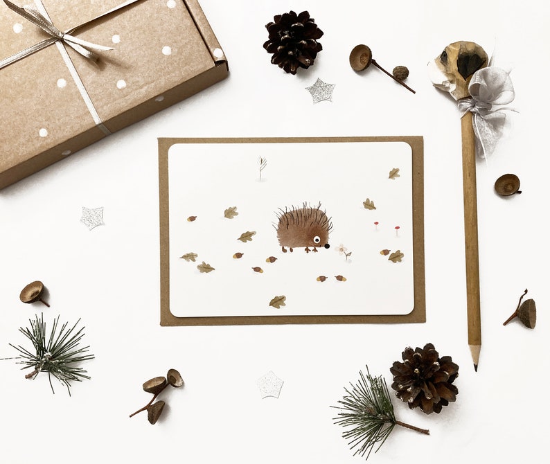 Postcard & Envelope - Little Hedgehog