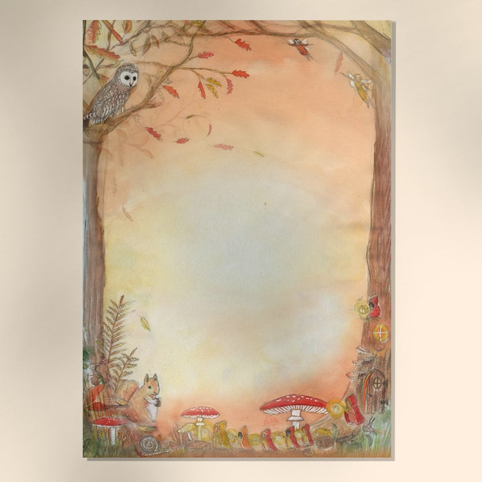 Wilded Family seasonal notepaper set - autumn