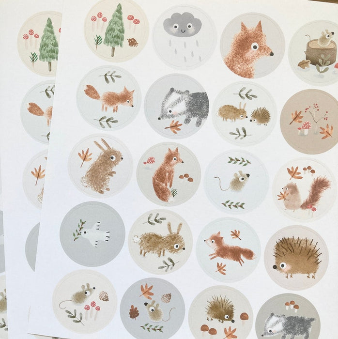 Handmade Paper Stickers - Little Animals