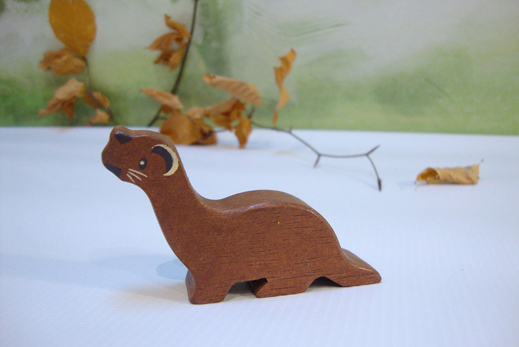 Little wooden woodland animal - weasel
