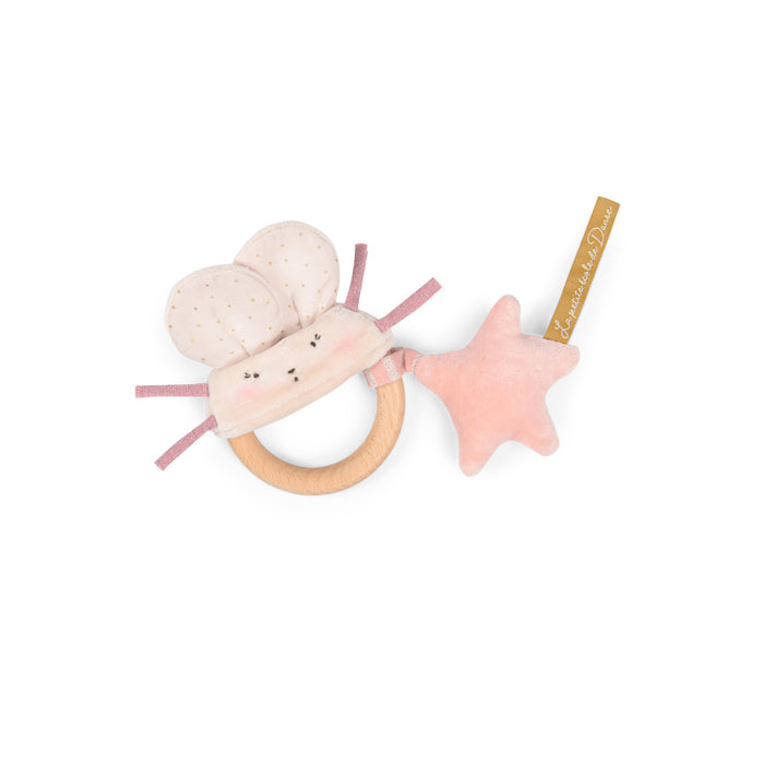 New Baby Gift Set - pretty sleep suit & mouse rattle