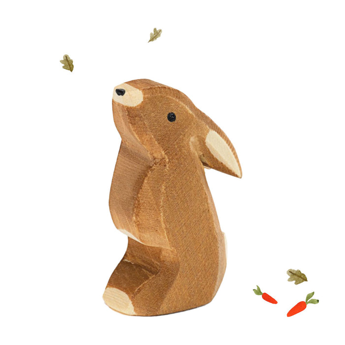 Ostheimer wooden rabbit - brown bunny moon gazing
