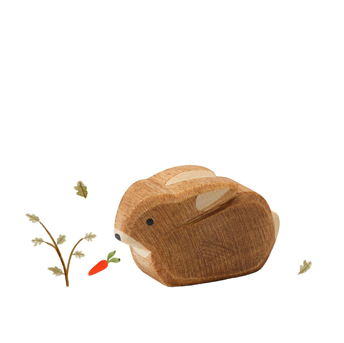 Ostheimer wooden rabbit - brown bunny baby