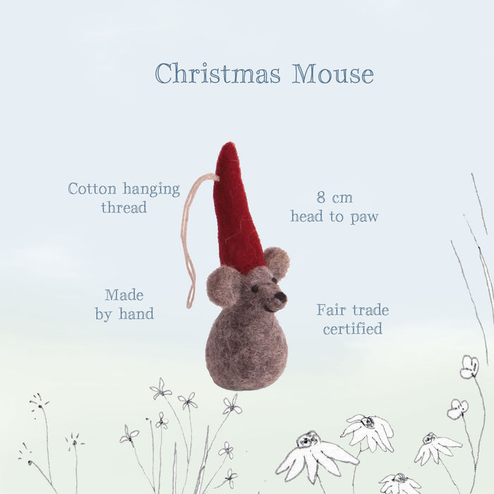 Gry & Sif handmade decoration - little Christmas mouse