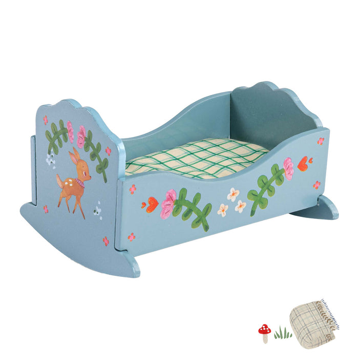Moulin Roty Minouchkas Wooden Cradle & Quilt