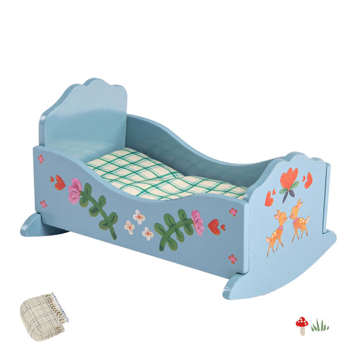Moulin Roty Minouchkas Wooden Cradle & Quilt
