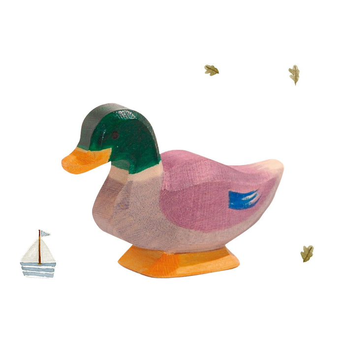 Ostheimer wooden toy bird - male duck