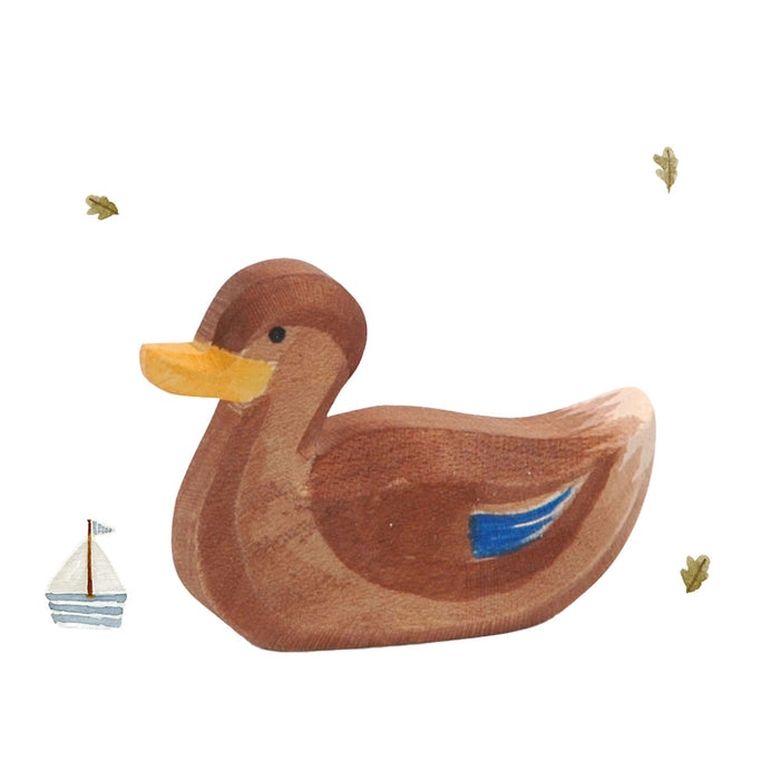 Ostheimer wooden toy bird - swimming female