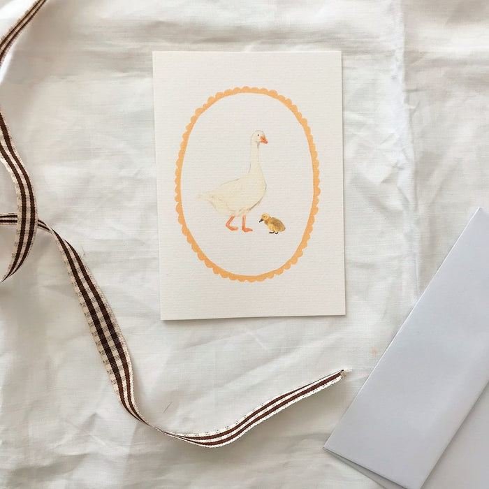 Goose & gosling card