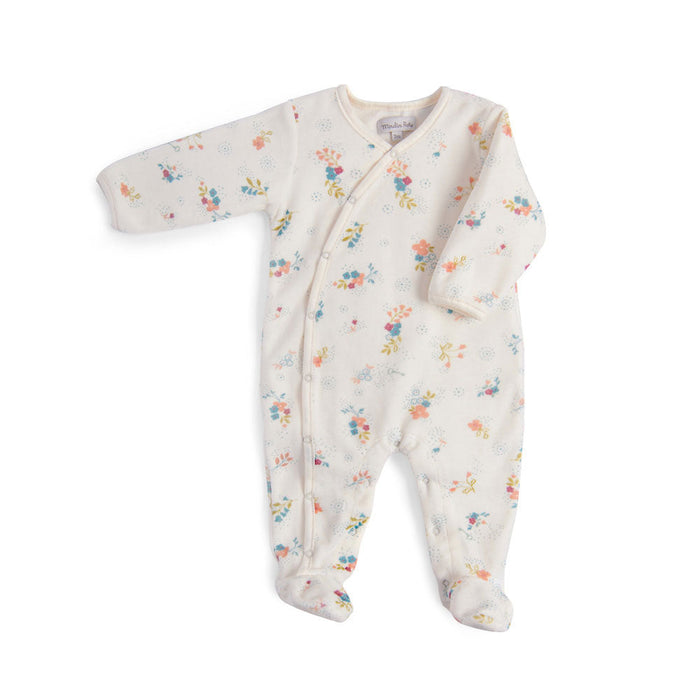New Baby Gift Set - pretty sleep suit & mouse rattle