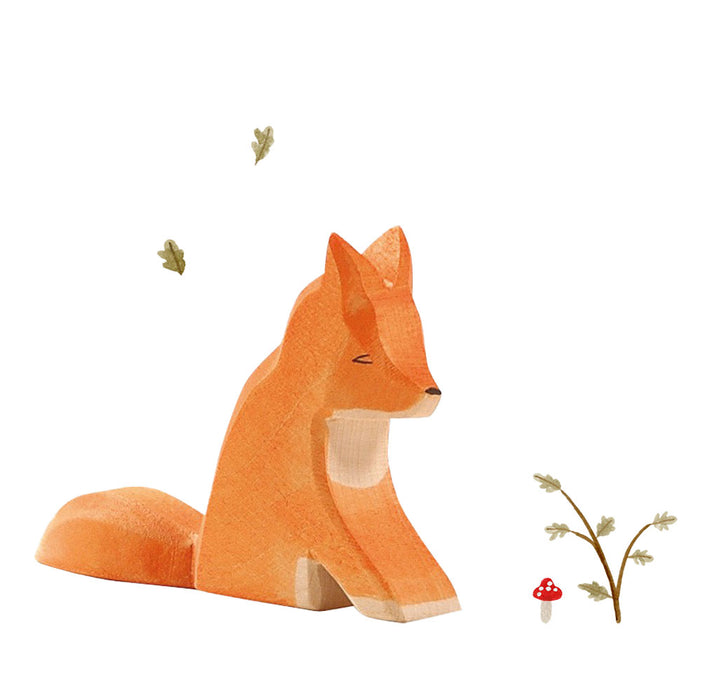 Ostheimer wooden toy animal - sitting fox