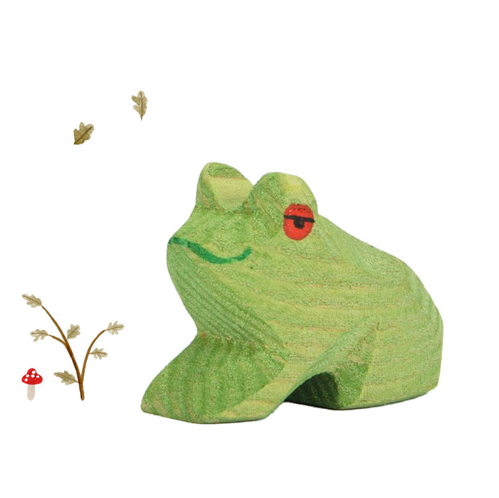 Ostheimer wooden toy animal - frog sitting