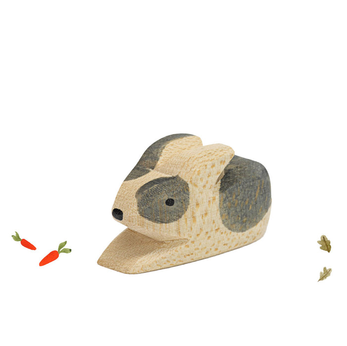 Ostheimer wooden rabbit - grey & white bunny baby