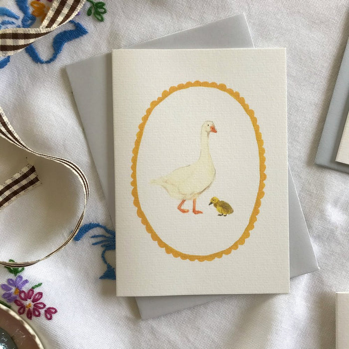 Goose & gosling card