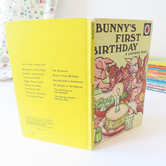 VINTAGE Ladybird book - Bunny's First Birthday (mid 1980s)