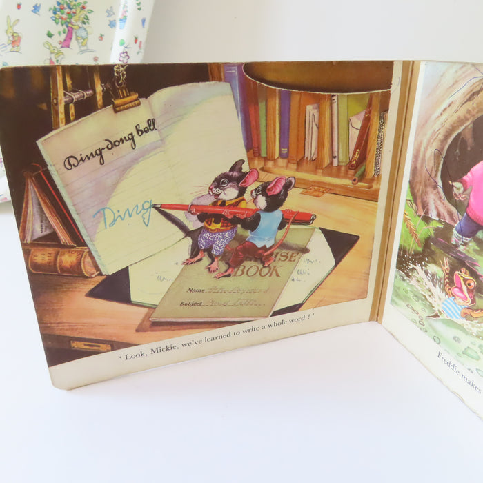 VINTAGE children's board book - Animal Lesson Time (1958)