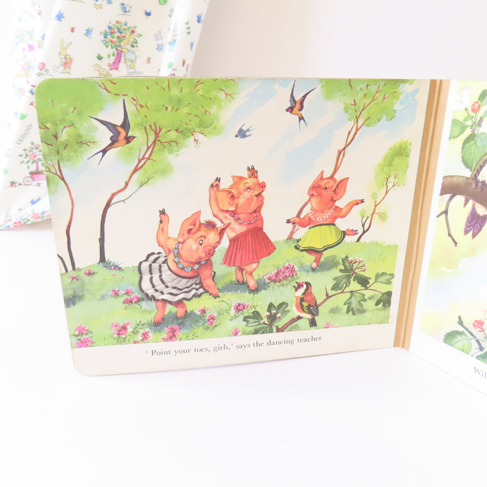 VINTAGE children's board book - Animal Lesson Time (1958)