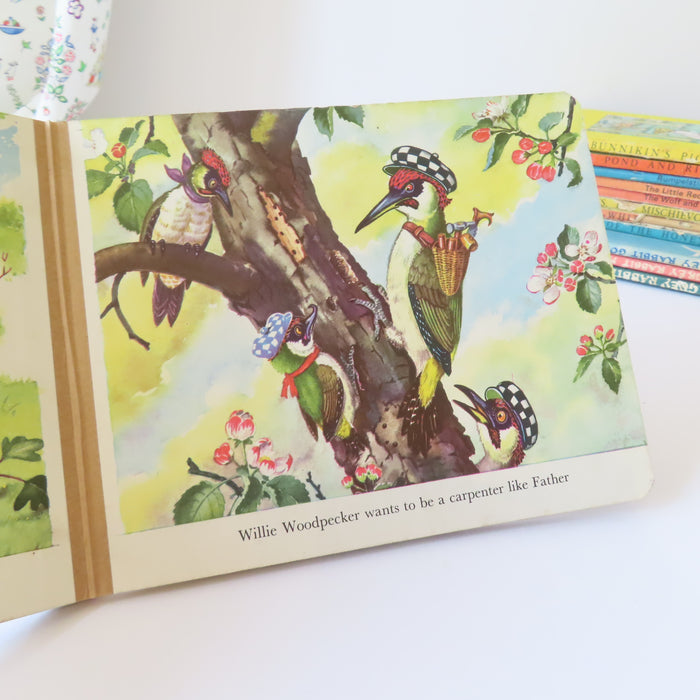 VINTAGE children's board book - Animal Lesson Time (1958)