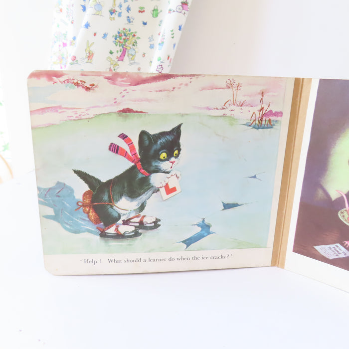VINTAGE children's board book - Animal Lesson Time (1958)