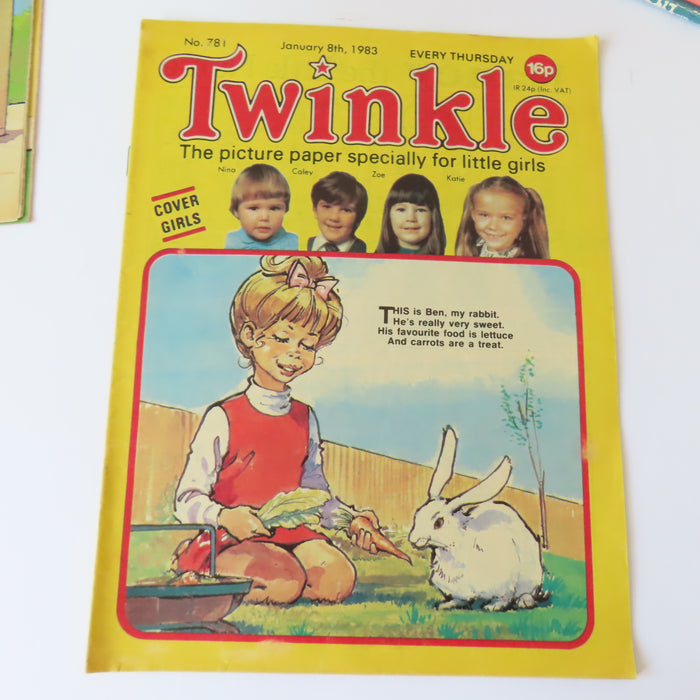 VINTAGE Twinkle magazine No. 781  'Ben the Rabbit' (Jan 8th 1983)