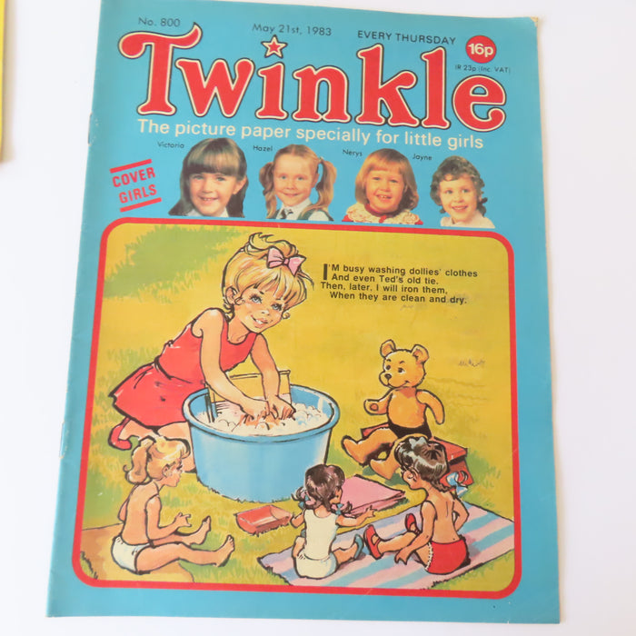 VINTAGE Twinkle magazine No. 800  'Washing day' (May 21st 1983)