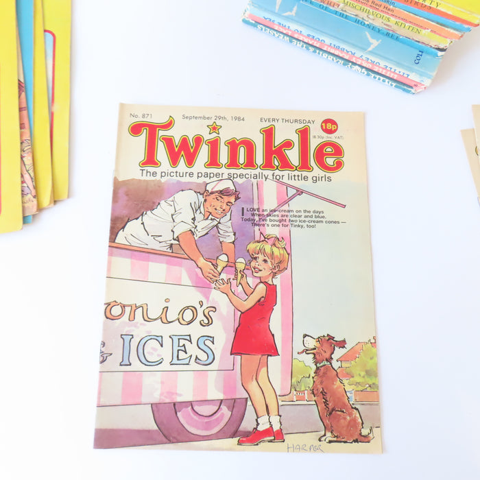 VINTAGE Twinkle magazine No. 871  'Ice Creams' (Sep 29th, 1984)
