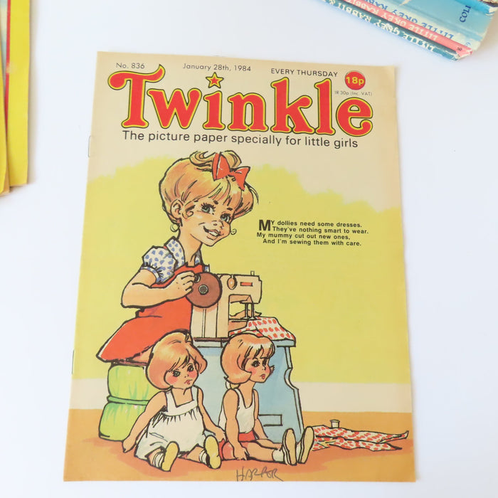 VINTAGE Twinkle magazine No. 836  'Sewing' (Jan 28th, 1984)