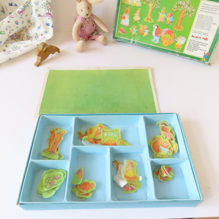 VINTAGE Fuzzy Felt Woodland Story