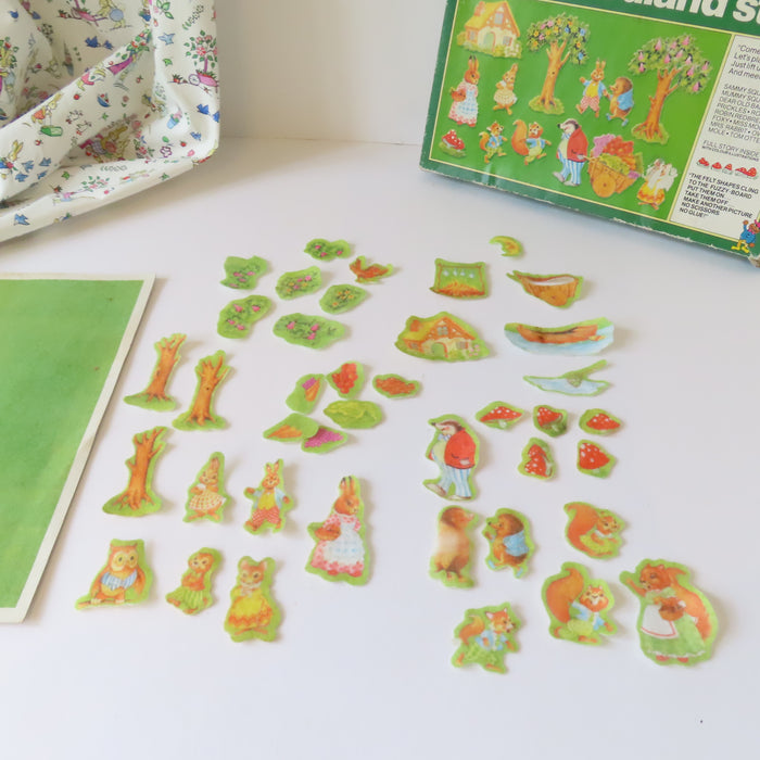 VINTAGE Fuzzy Felt Woodland Story
