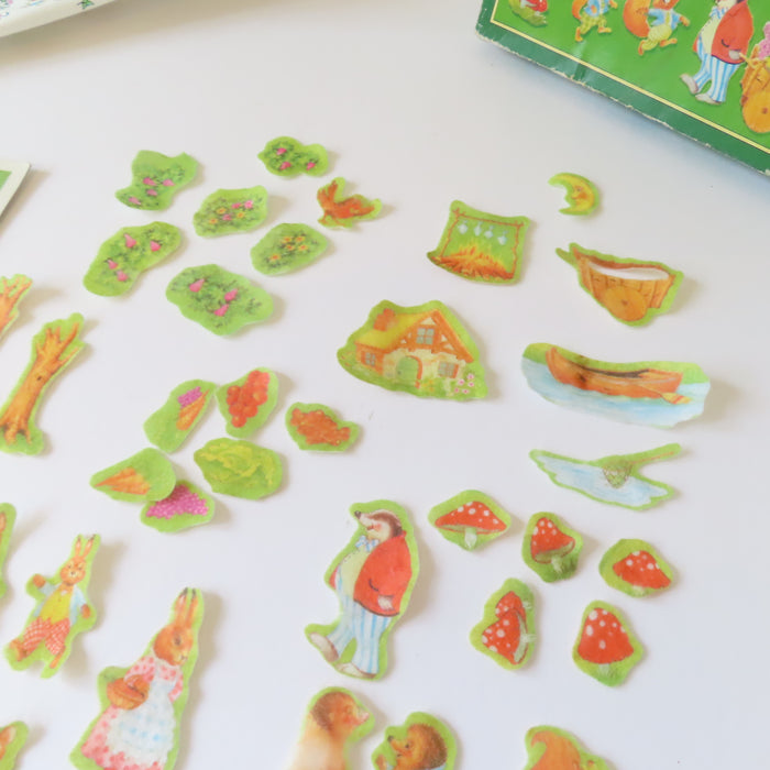 VINTAGE Fuzzy Felt Woodland Story