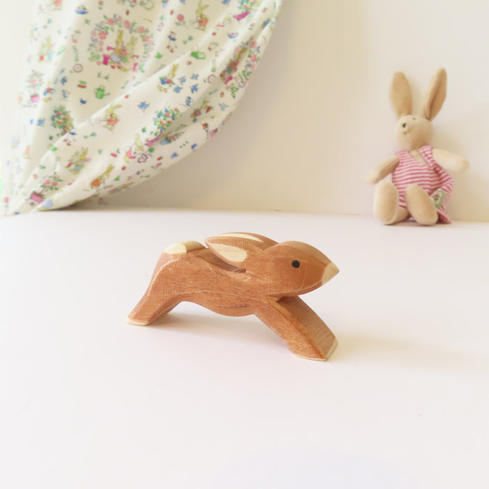 Ostheimer wooden rabbit - brown bunny leaping
