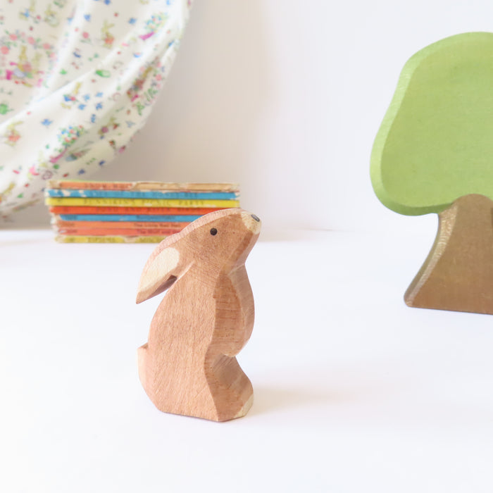 Ostheimer wooden rabbit - brown bunny moon gazing