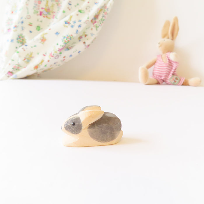 Ostheimer wooden rabbit - grey & white bunny baby