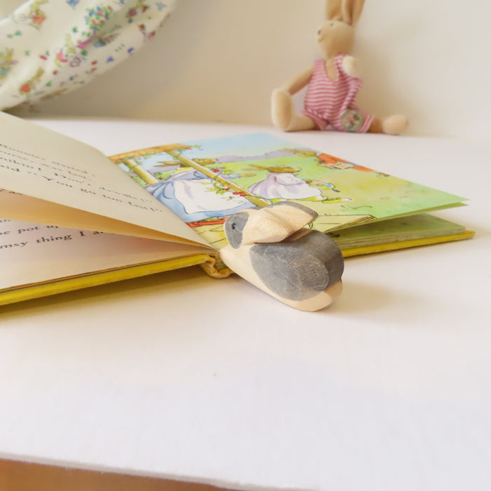 Ostheimer wooden rabbit - grey & white bunny baby