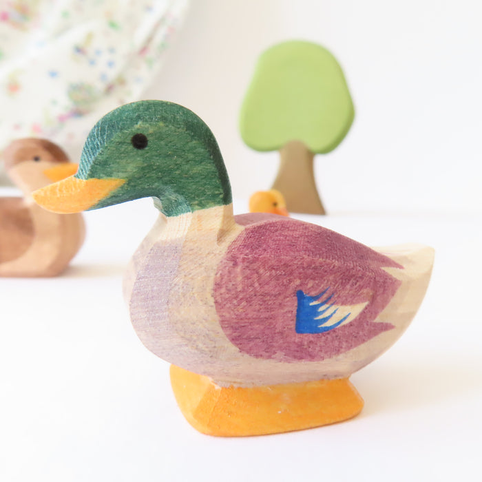 Ostheimer wooden toy bird - male duck