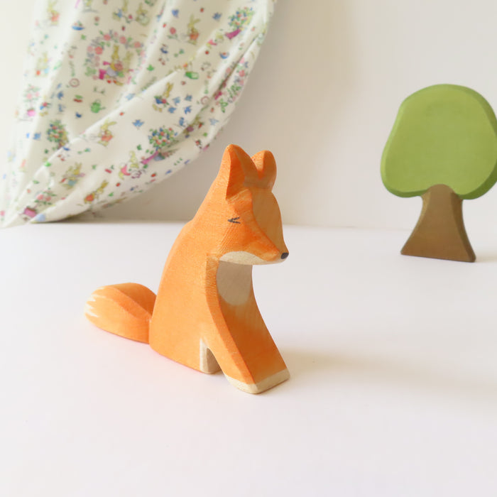 Ostheimer wooden toy animal - sitting fox