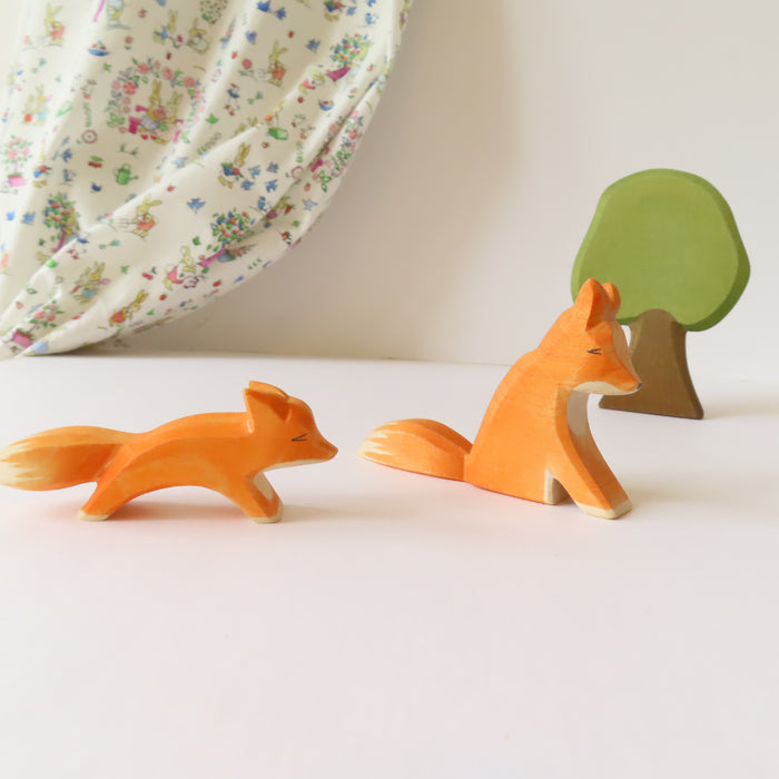 Ostheimer wooden toy animal - fox cub running