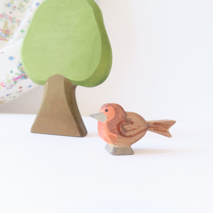 Ostheimer wooden toy bird - robin