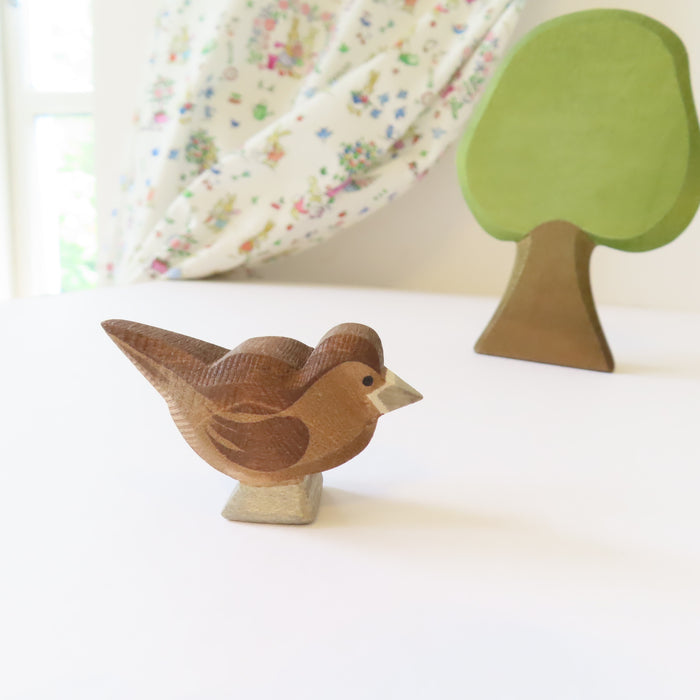 Ostheimer wooden toy bird - sparrow