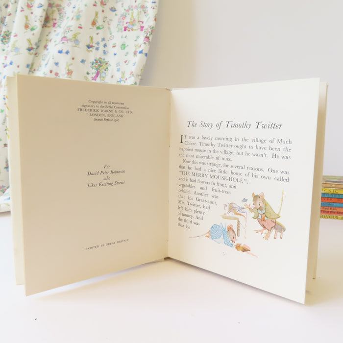 VINTAGE children's book - The Story of Timothy Twitter (1966)