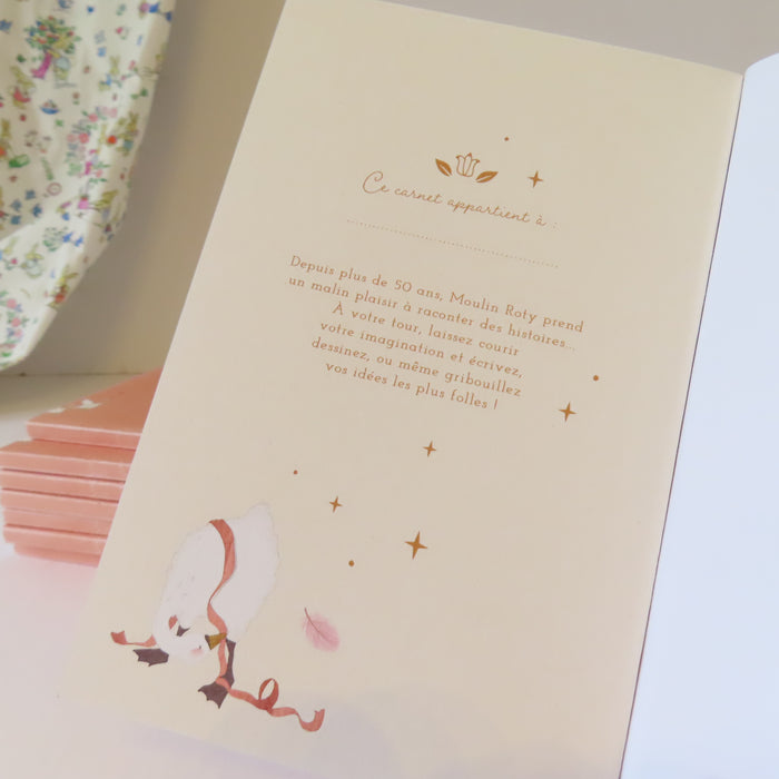 Moulin Roty Pink Swans Notebook
