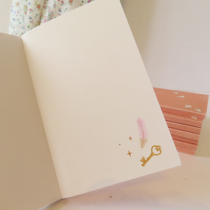 Moulin Roty Pink Swans Notebook