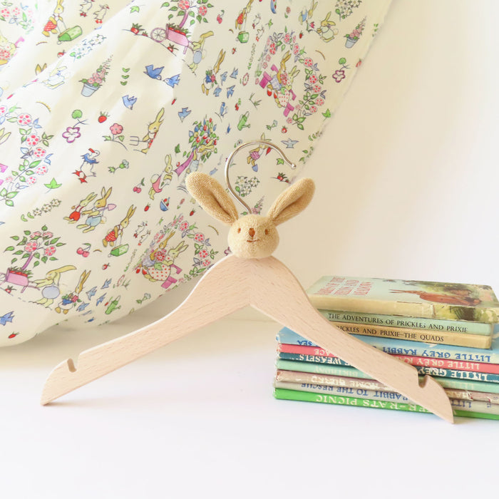 Trousselier wooden coat hanger with bunny